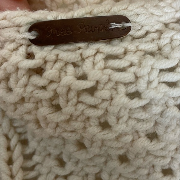 Free People Cotton Cream Ivory Cable Knit Sweater - Picture 8 of 14